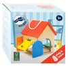 Casa de madera de pie pequeño con zanjas, 9dlg.