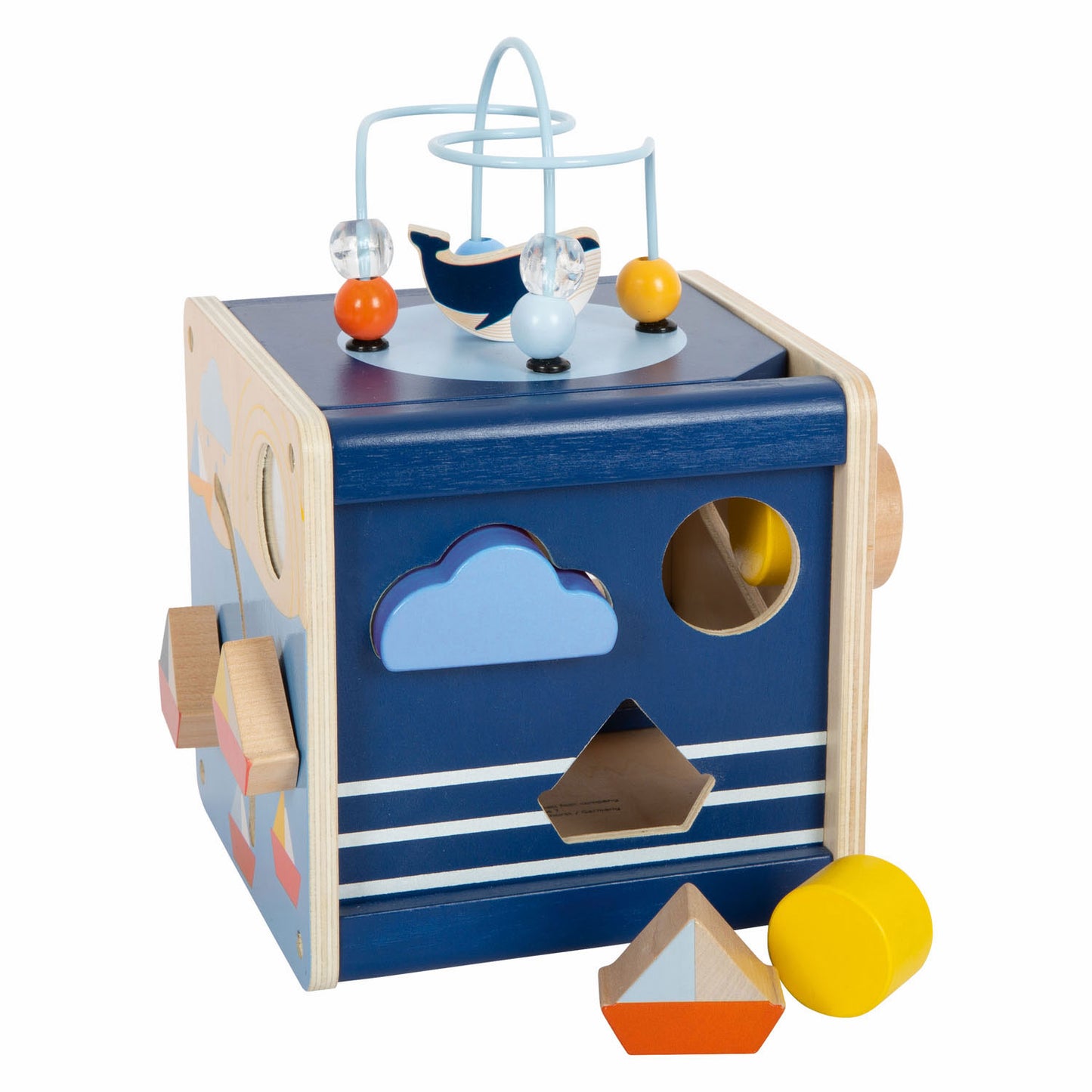 Actividad de madera de pie pequeña Cubo Océano