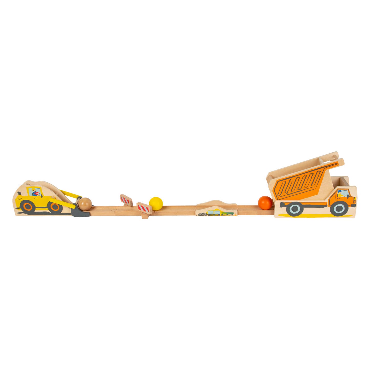 Pequeño pie de madera Knikkerbaan Junior Bouwplaats, 10dlg.