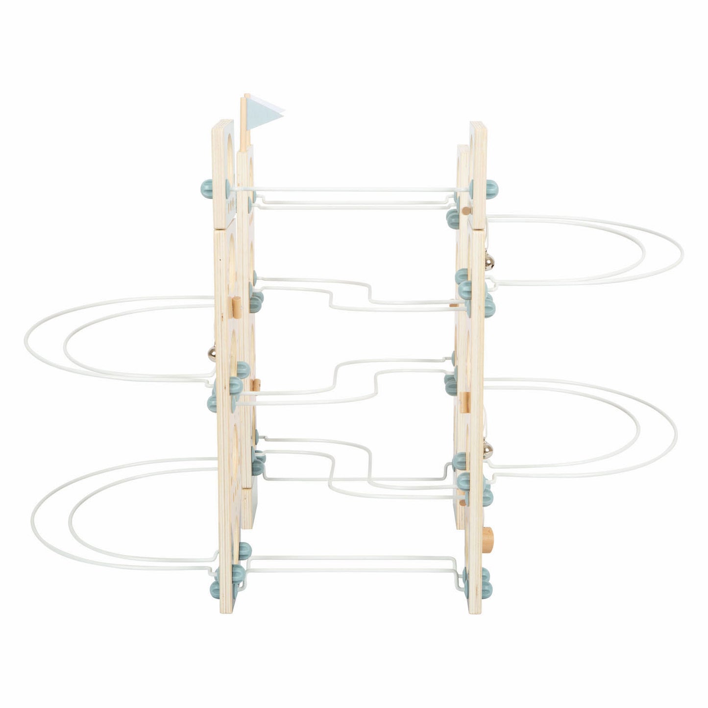 Pista de mármol modular de madera de pie pequeño
