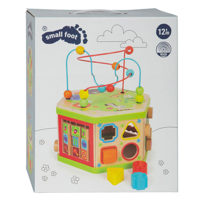 Small foot - houten activitetenkubus met motoriekspiraal safari