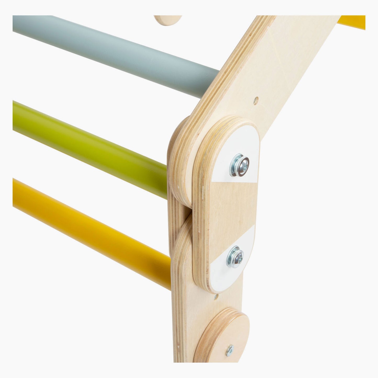 Marco de escalada de madera para pies pequeños, triángulo de aventura