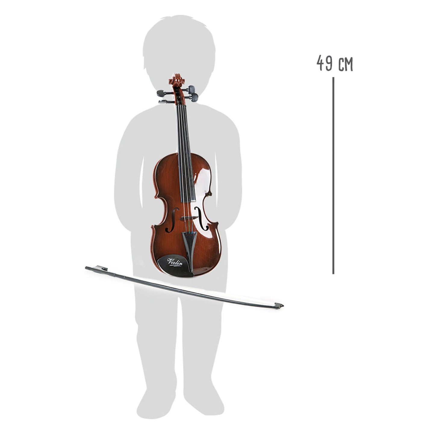 Violino classico per bambini in legno piccolo con arco