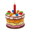 Pastel de cumpleaños de la música de madera de pie pequeño