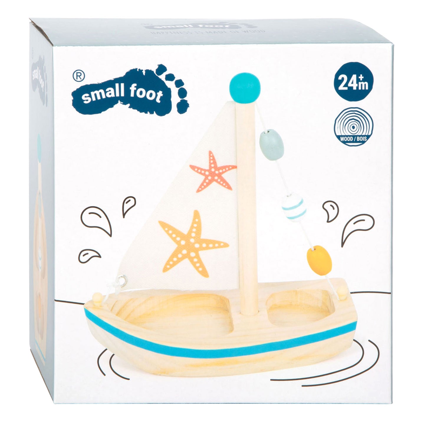 Pequeños juguetes de baño de pie Varor de madera Zeester