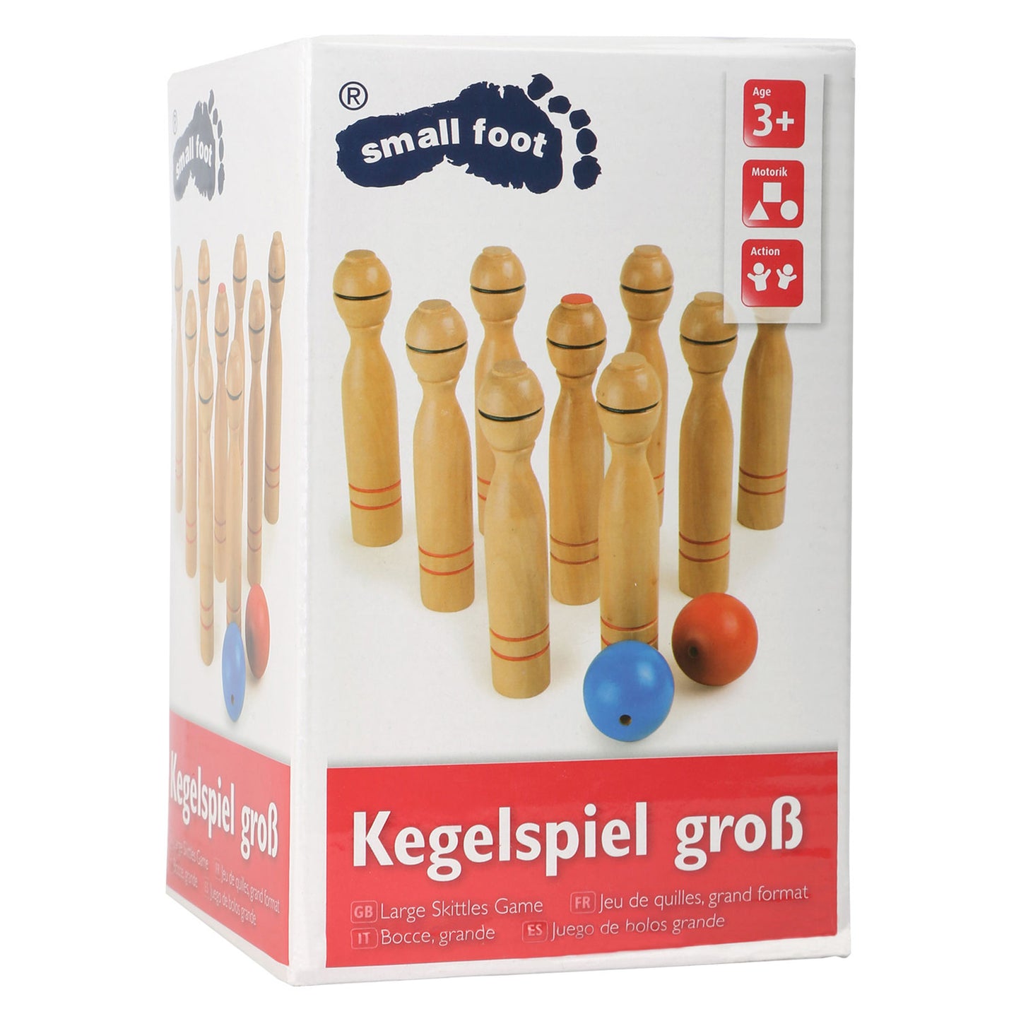 Juego de cono de madera de pie pequeño, 11dlg.
