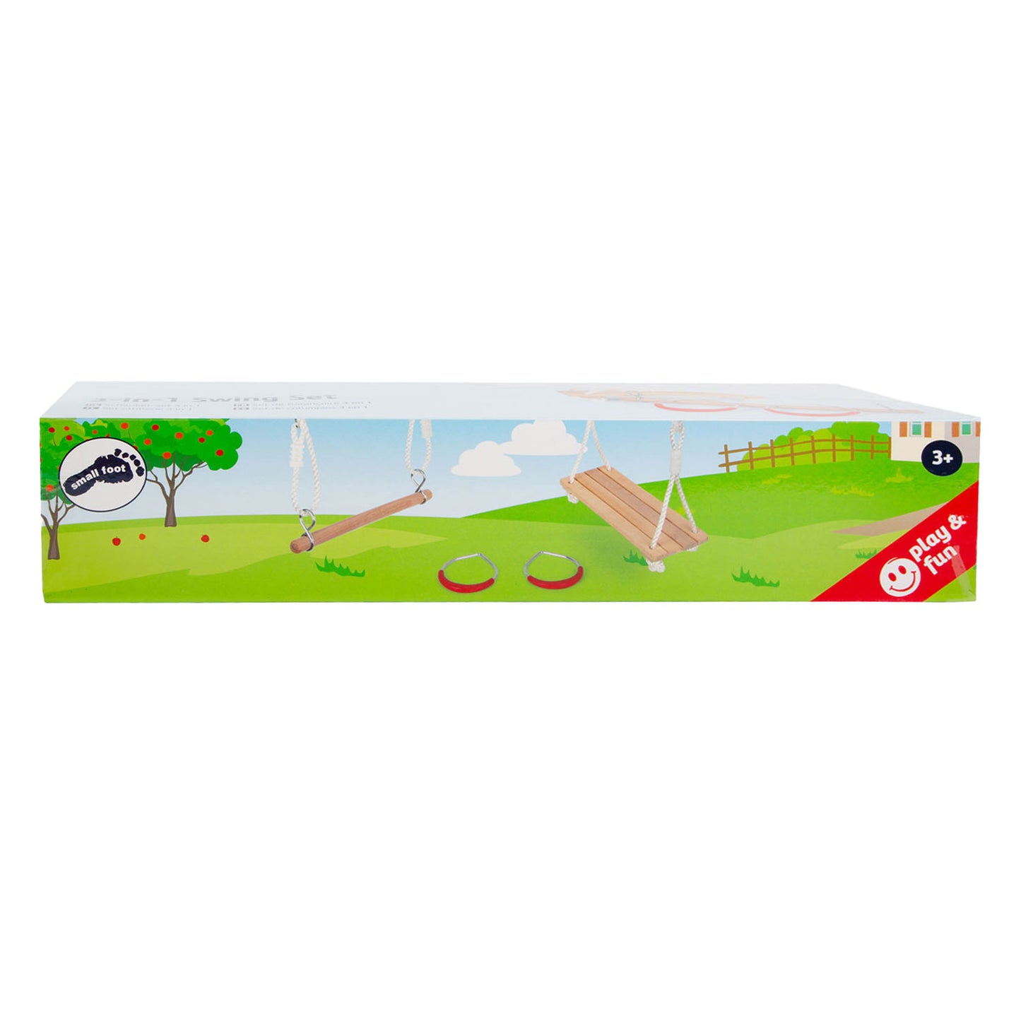 Pequeño swing de madera de pie 3in1