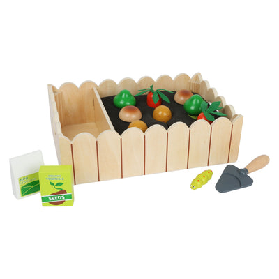 Juego de juegos de vegetales de madera de pie pequeño, 13dlg.