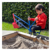 Small Foot Metalen Graafmachine Blauw Rood - afbeelding 3