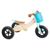 Triciclo in legno a piedi piccoli e 2in1 maxi turchese