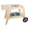 Cocina de barro de madera de pie pequeño compacto