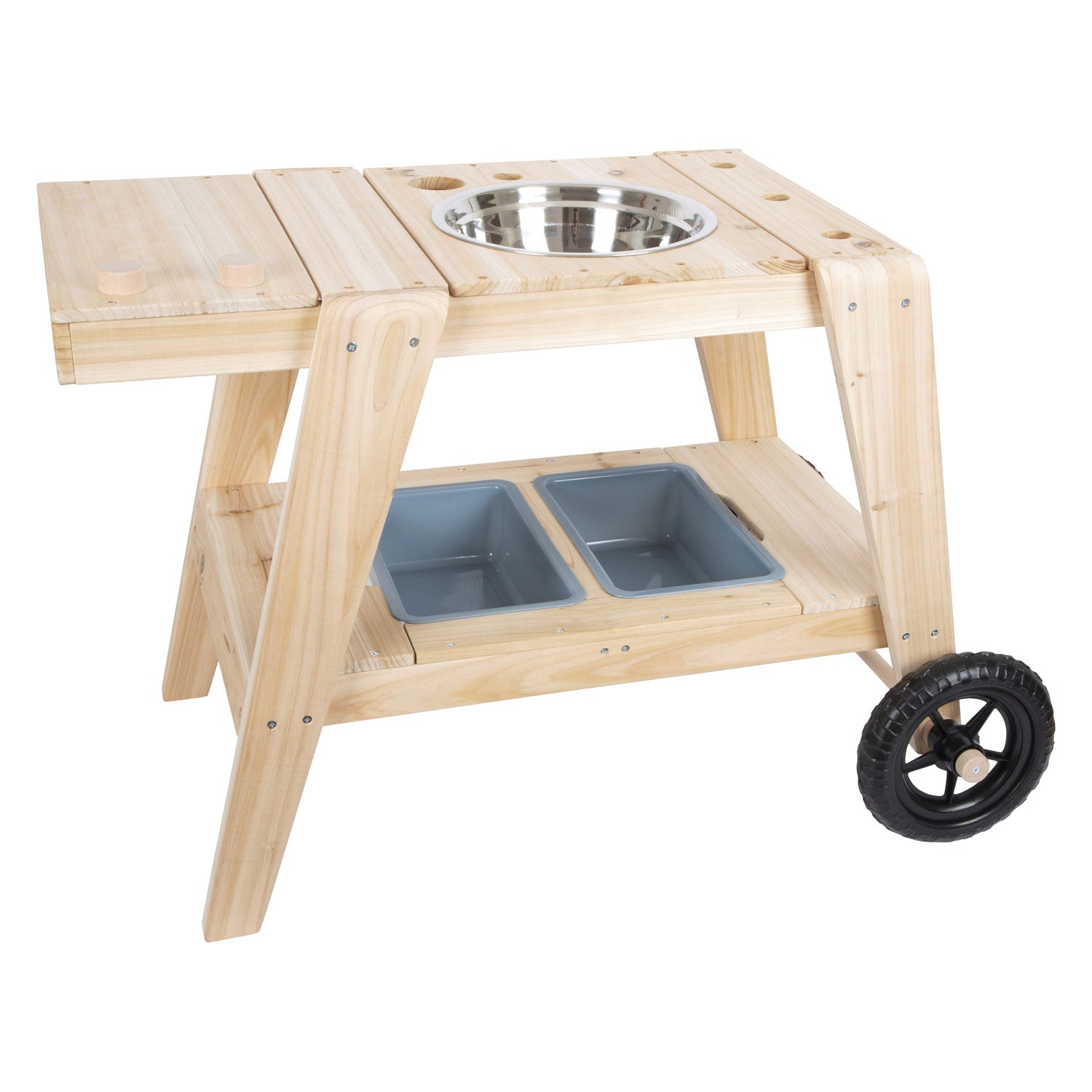 Cocina de barro de madera de pie pequeño compacto
