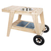 Cocina de barro de madera de pie pequeño compacto