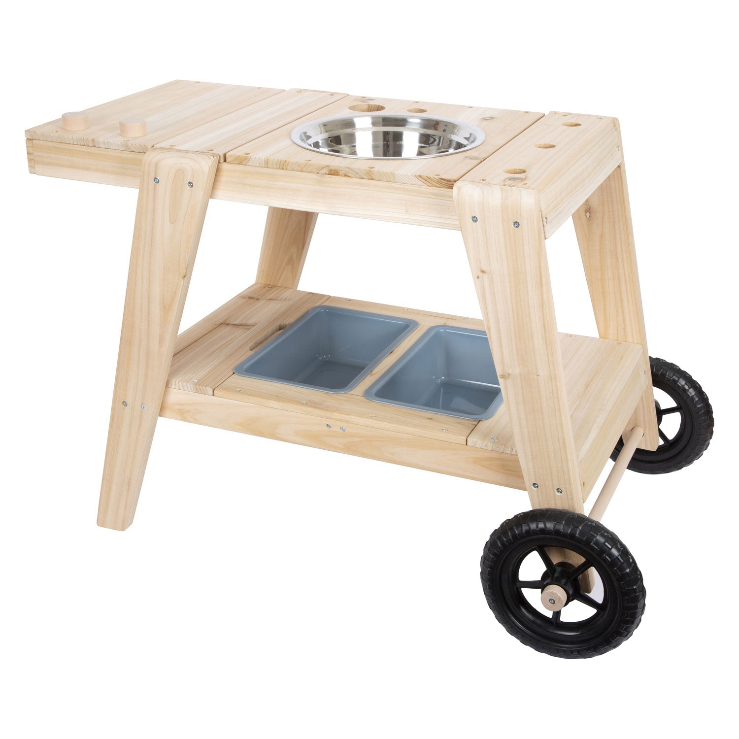 Cocina de barro de madera de pie pequeño compacto