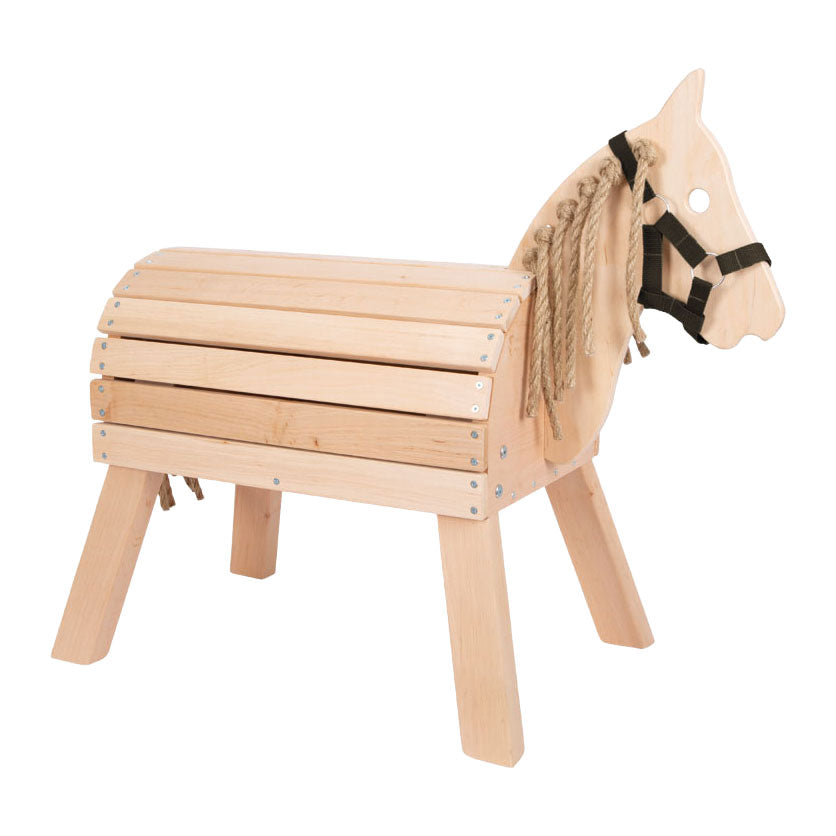 Cavallo di legno a piede piccolo compatto