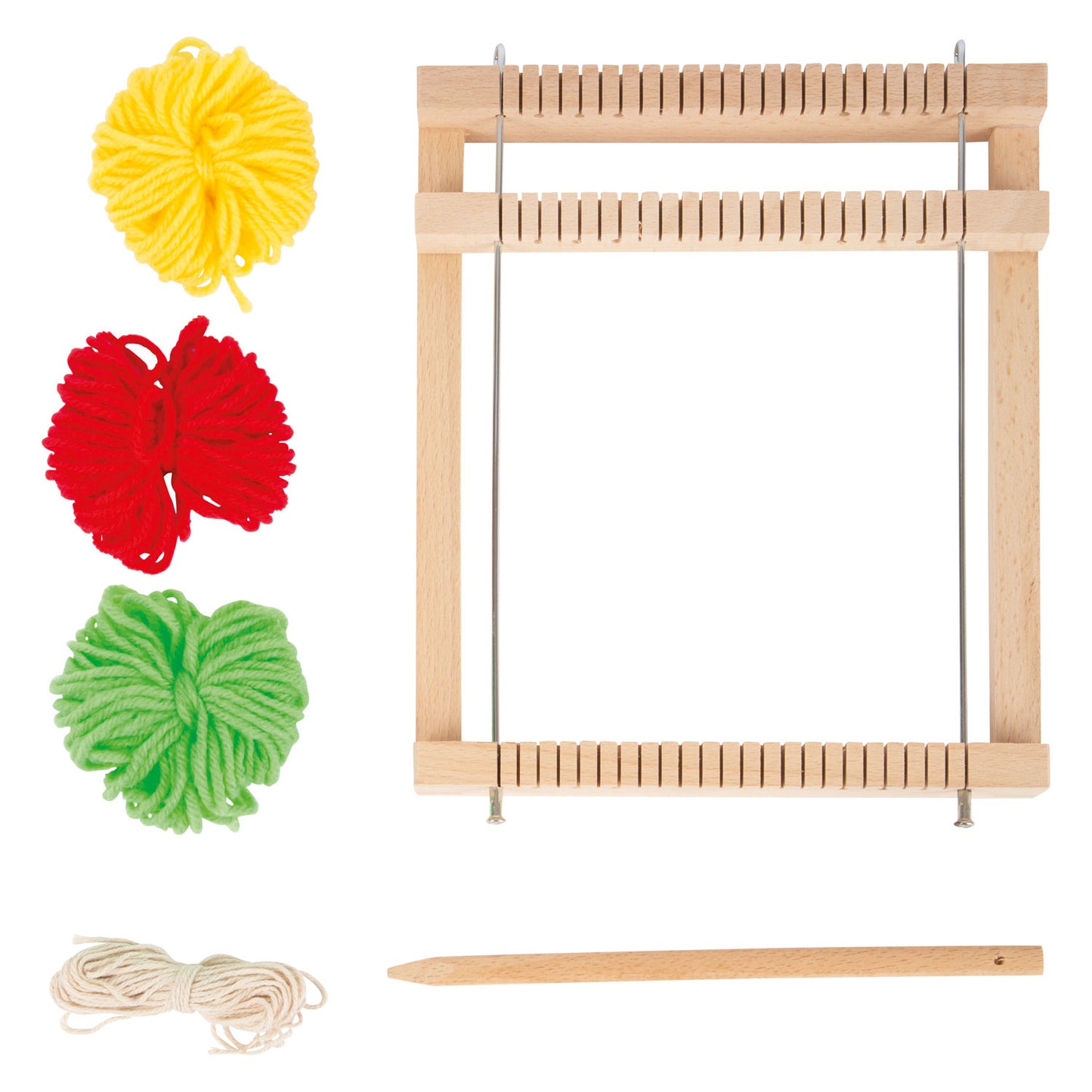 Pie pequeño - loom compacto de madera, 6dlg.
