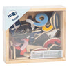 Pie pequeño - figuras magnéticas de madera color. 37dlg.