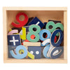 Pie pequeño - figuras magnéticas de madera color. 37dlg.