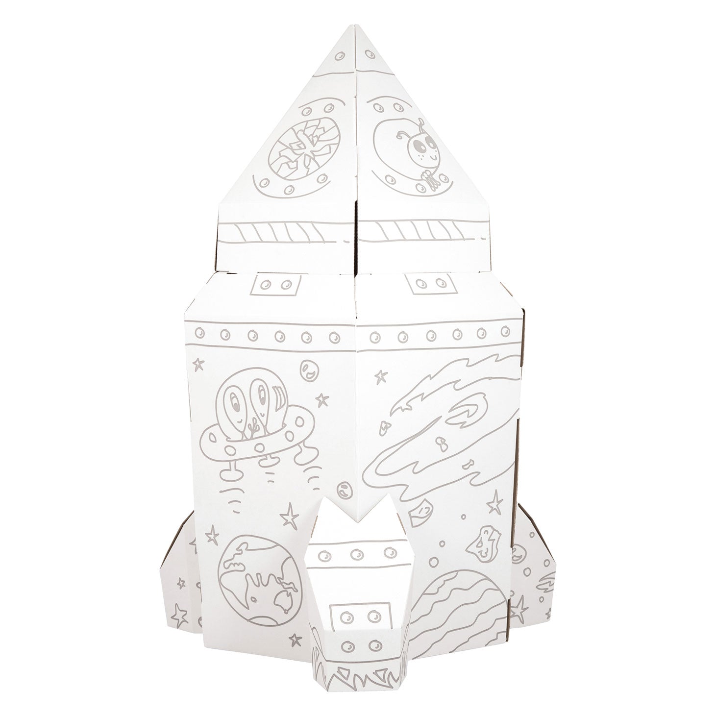 Small Foot Kartonnen Speelhuis Raket, 105x105x169cm Small Foot Kartonnen Speelhuis Raket, 105x105x169cm