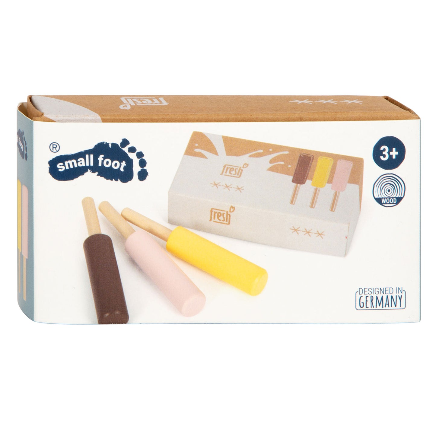 Playets de madera de pie pequeño ijjes, 3dlg.
