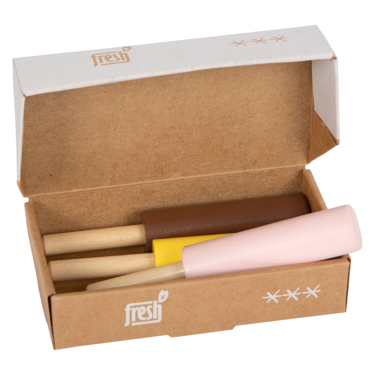 Playets de madera de pie pequeño ijjes, 3dlg.