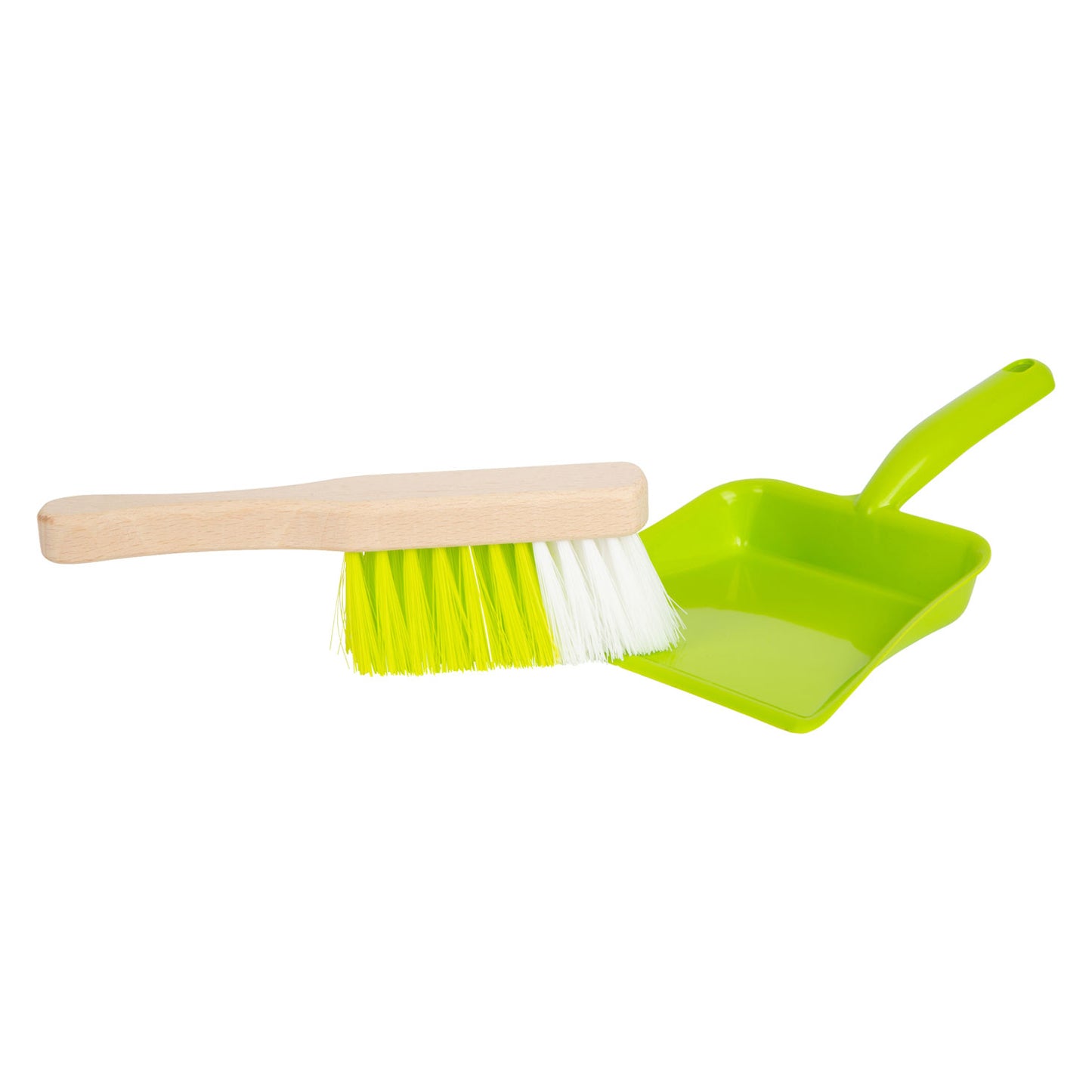 Luinuía de madera de pie pequeño con escoba, 3dlg.
