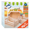 Cajas de madera de pie pequeñas grandes 18x12x9.5 cm, conjunto de 3