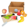 Playets de corte de madera de pie pequeño juego de frutas, 13dlg.