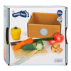 Set de vegetales Snijen Speelten de madera de pie pequeño, 13dlg.