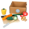 Set de vegetales Snijen Speelten de madera de pie pequeño, 13dlg.