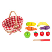 Small Foot Houten Picknickmand met Snij Fruit, 15dlg. - afbeelding 3