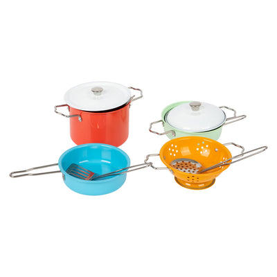 Padelle di piccoli piedi e utensili da cucina, 8dlg.
