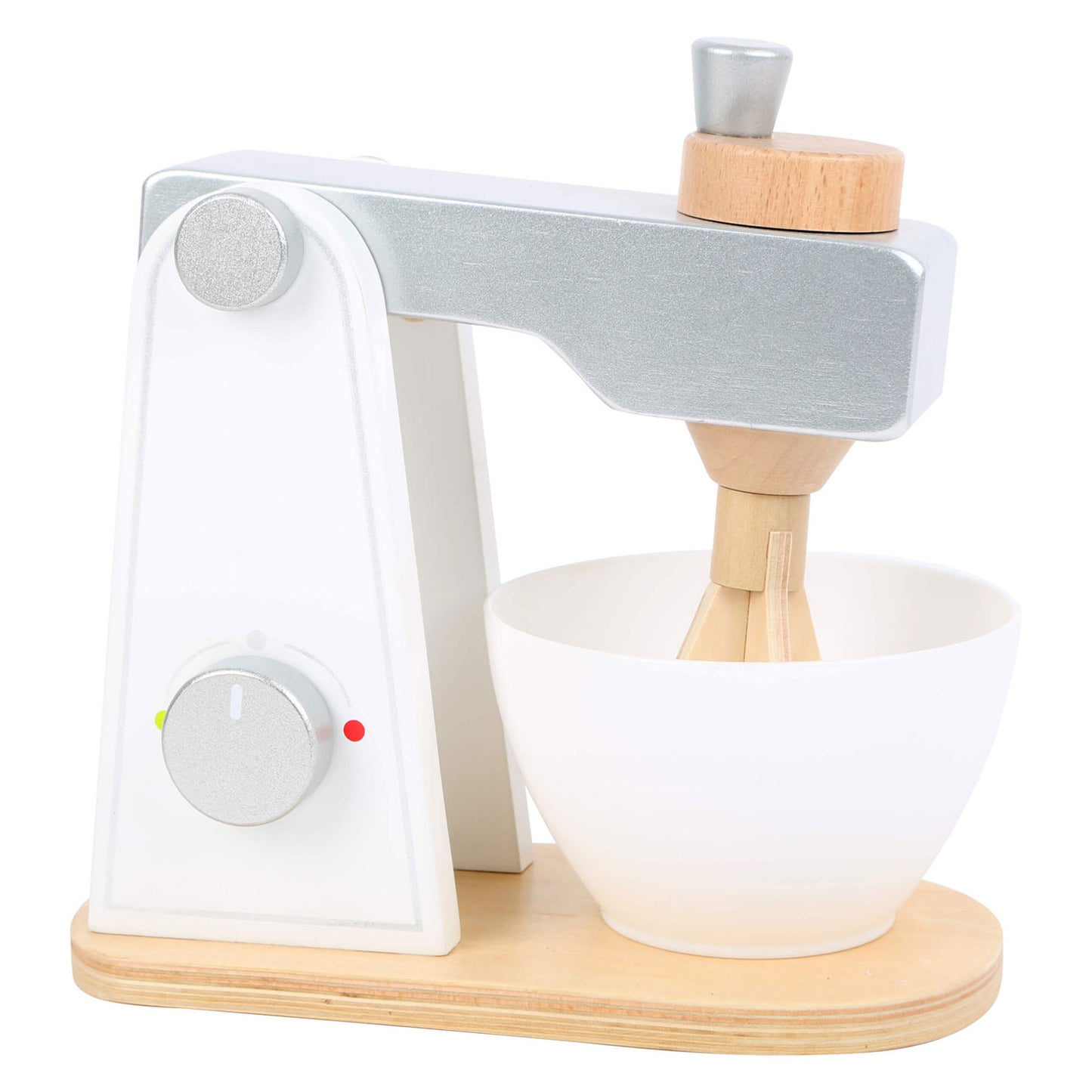 Batidora de madera de pie pequeño blanco