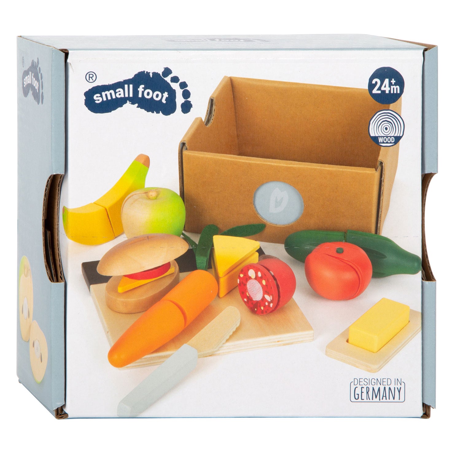 Pequeño pie de madera Snijen Speelten Lunch Set, 24dlg.