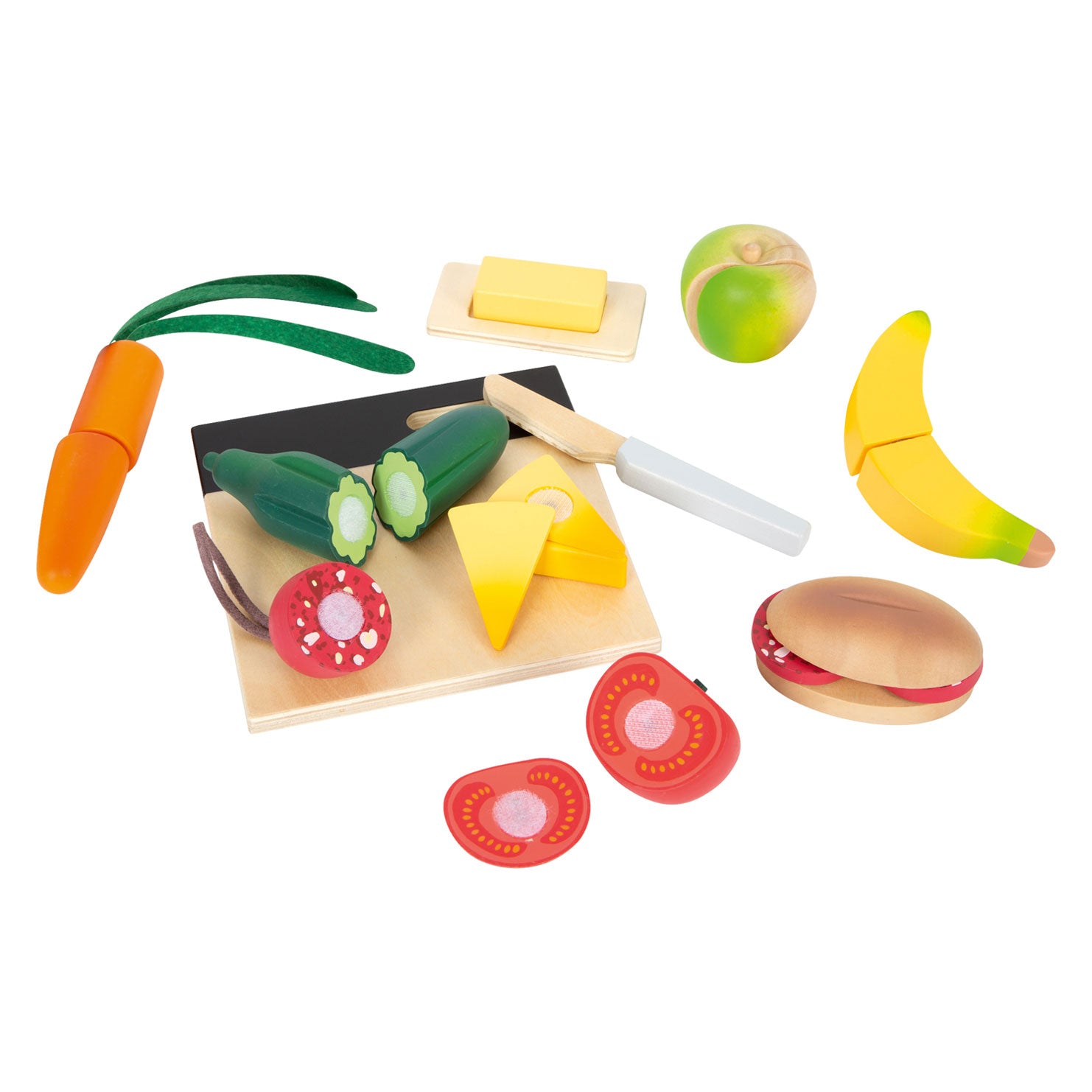 Pequeño pie de madera Snijen Speelten Lunch Set, 24dlg.