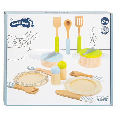 Cocina de madera y servicio de madera de pie pequeño, 15dlg.