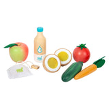 Playets de madera de pie pequeño Juego de comida vegetariana, 17dlg. - afbeelding 3