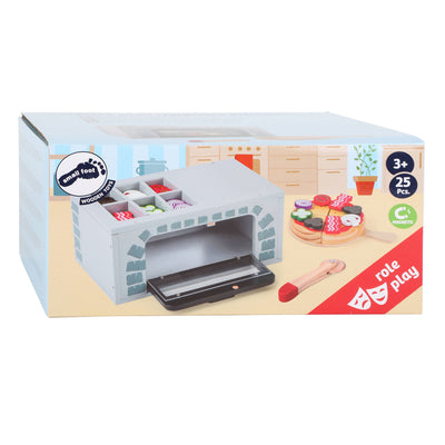 Set da forno per pizza in legno di piccoli piedi, 25dlg.