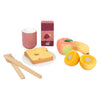 Picnic de pie pequeño juego con playets de madera sabrosa, 26dlg.