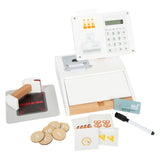 Checkout dei giocattoli in legno a piede con scanner, 15dlg. - afbeelding 1