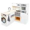 Cocina modular de madera pequeña de madera de pie XL White, 9dlg.