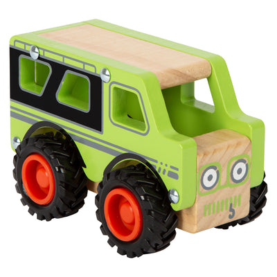 Small foot - houten off-road jeep groen