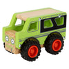 Pequeño jeep de madera de madera de madera