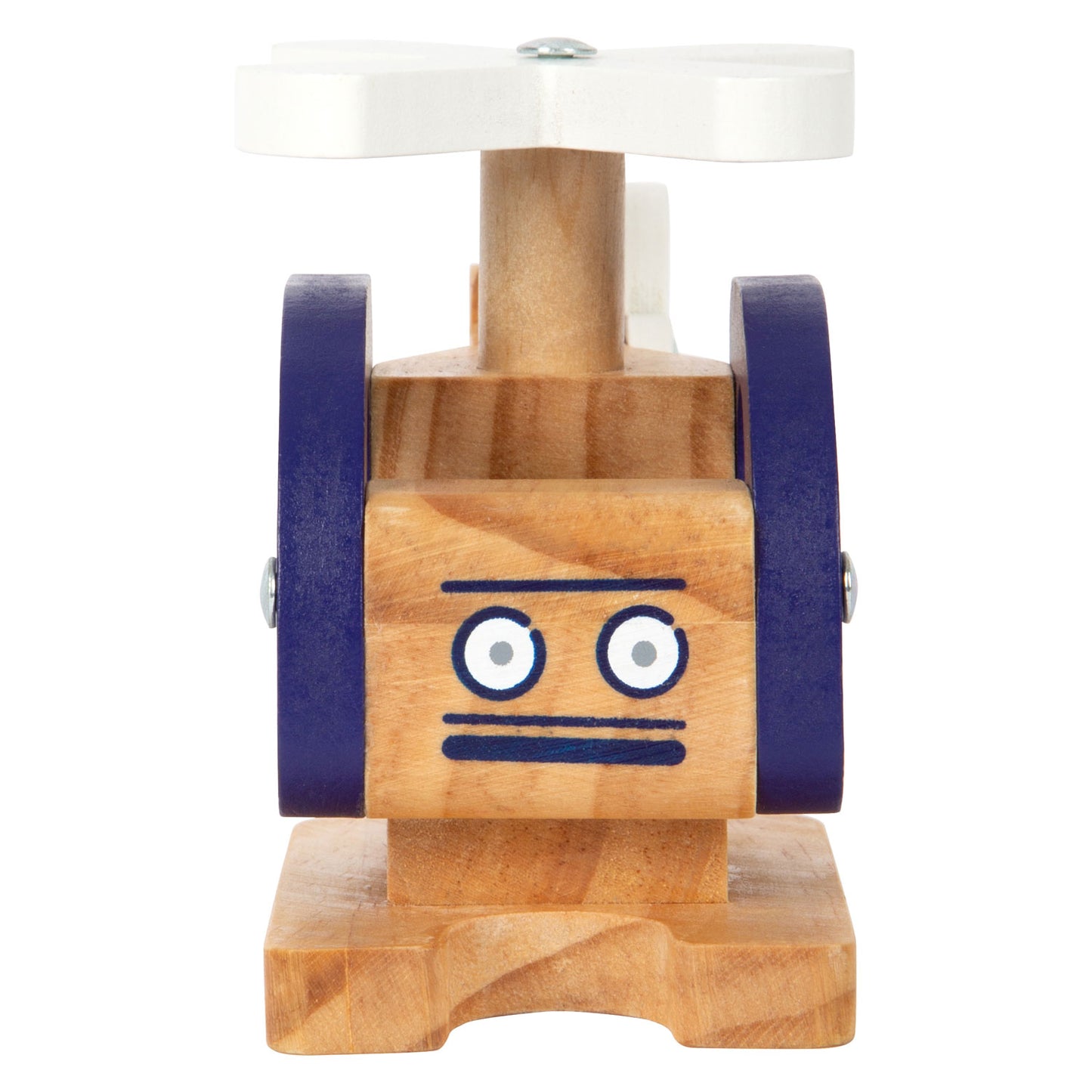 Blu elicottero in legno a piede piccoli