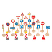 Small foot - houten mini verkeersbordenset, 25dlg. - afbeelding 1