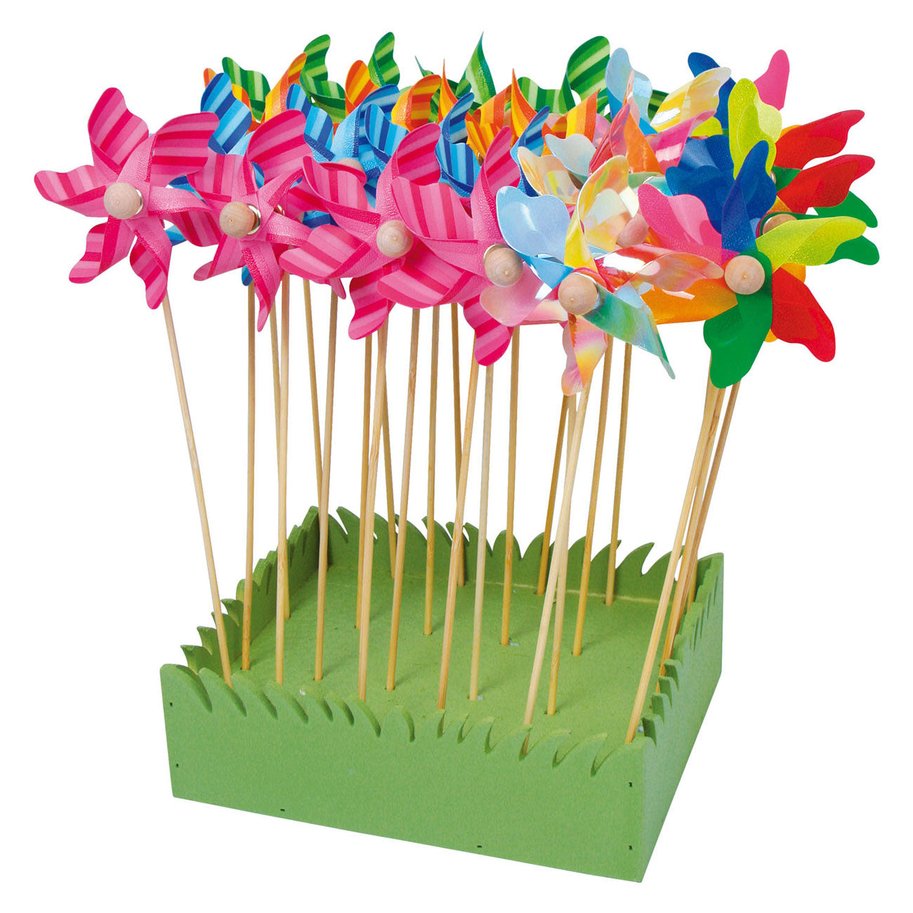 Small foot - windmolen met houten stok 28cm, 24st.
