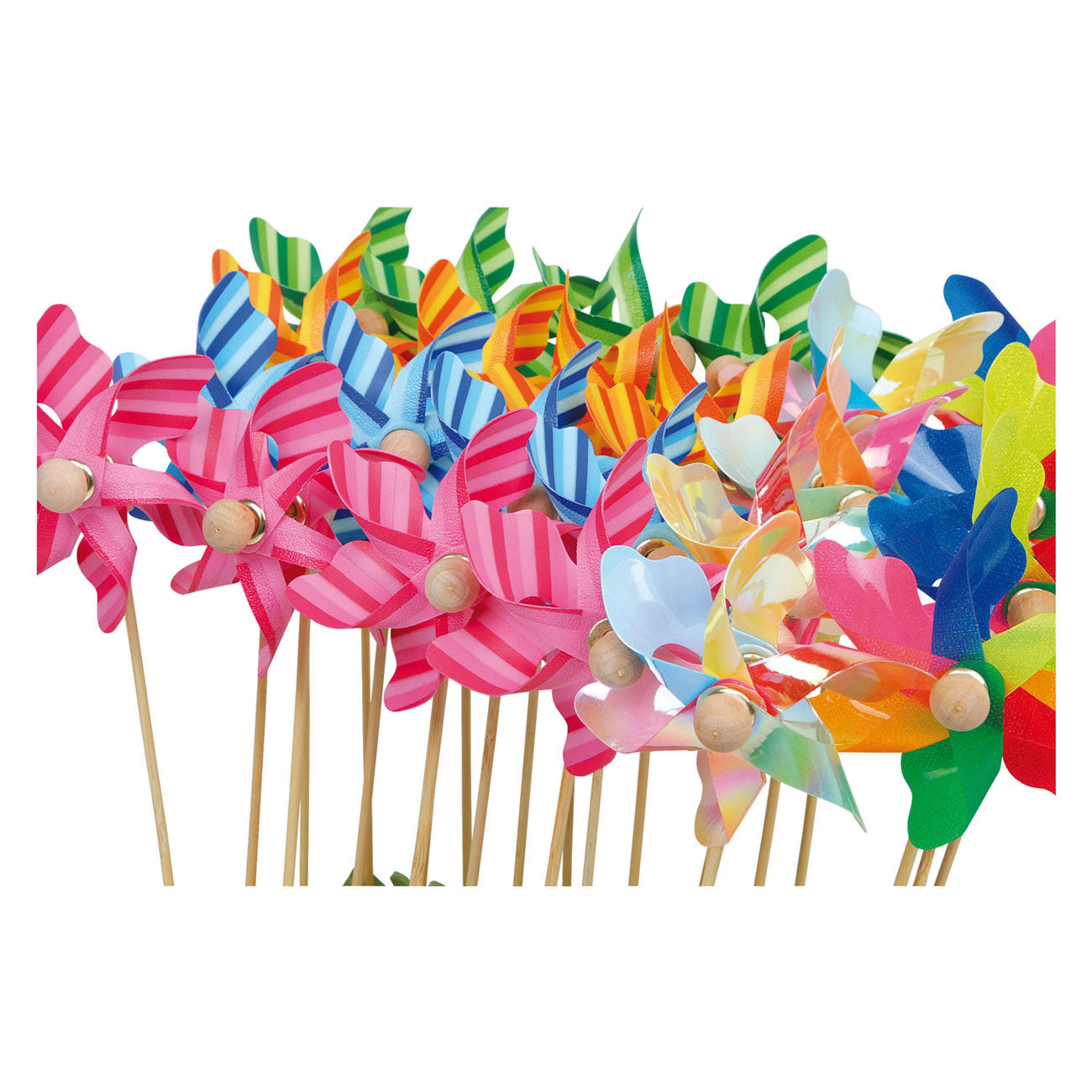 Small foot - windmolen met houten stok 28cm, 24st.