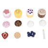 Playets de madera de pie pequeño Etagere con cupcakes, 13dlg.