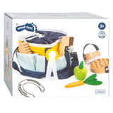 Set di cavalli in legno a piede con borsa, 8dlg. - afbeelding 2