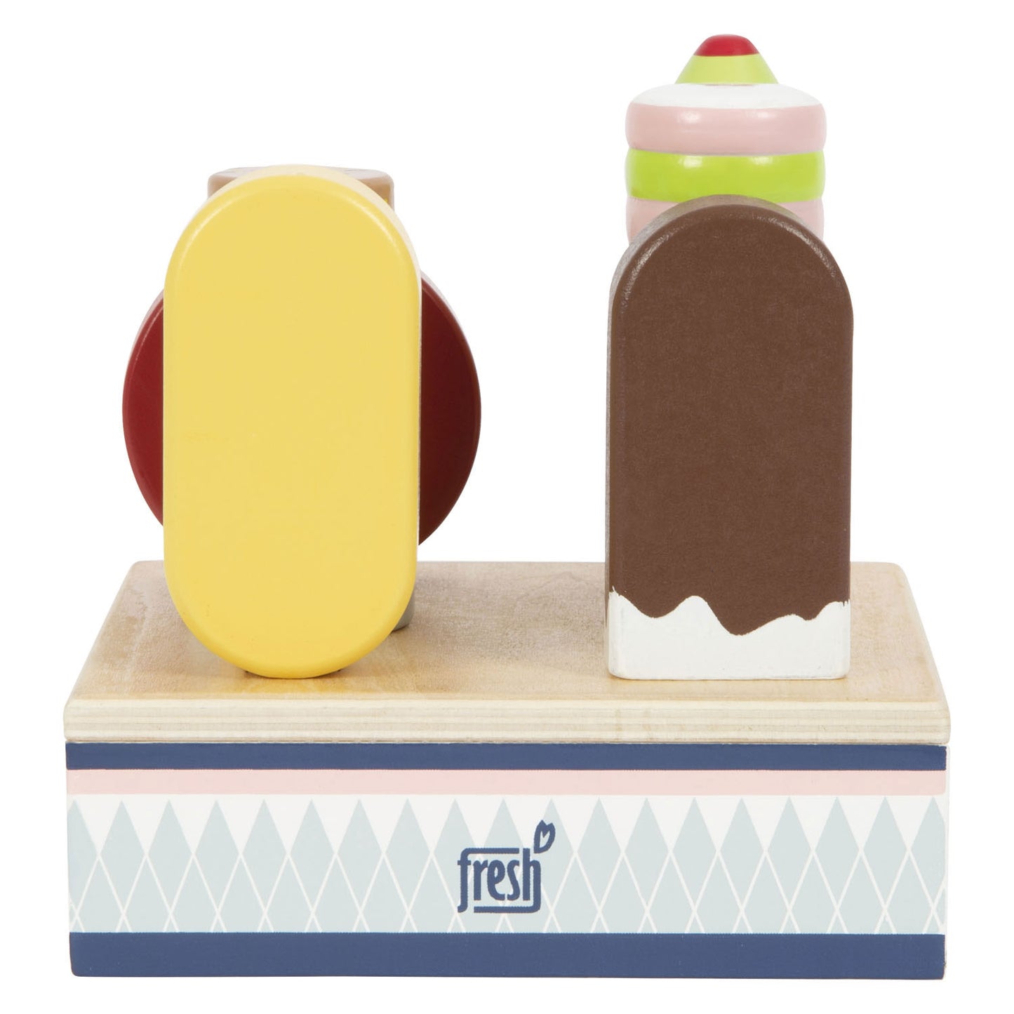 Gelati in legno di piccoli piedi freschi con standard, 7dlg.